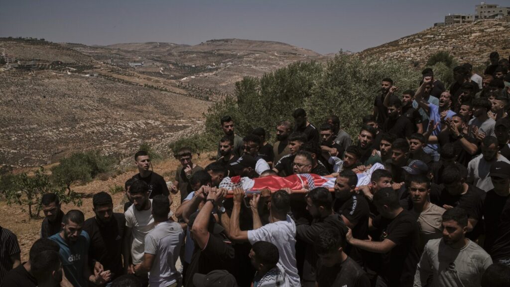 Israeli settlers rampage at a military base in the West Bank Israeli settlers rampage at a military base in the West Bank