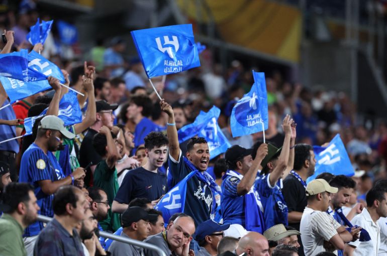 Al Hilal react at stadium.
