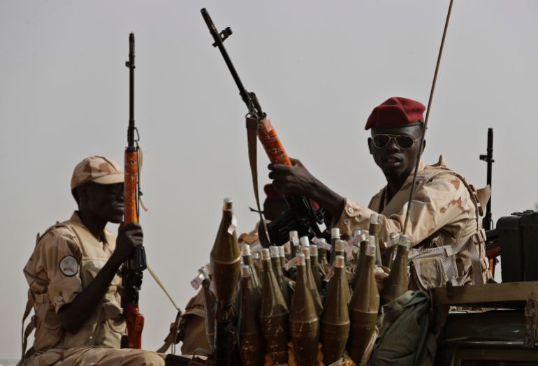 Sudanese soldiers from the Rapid Support Forces unit.