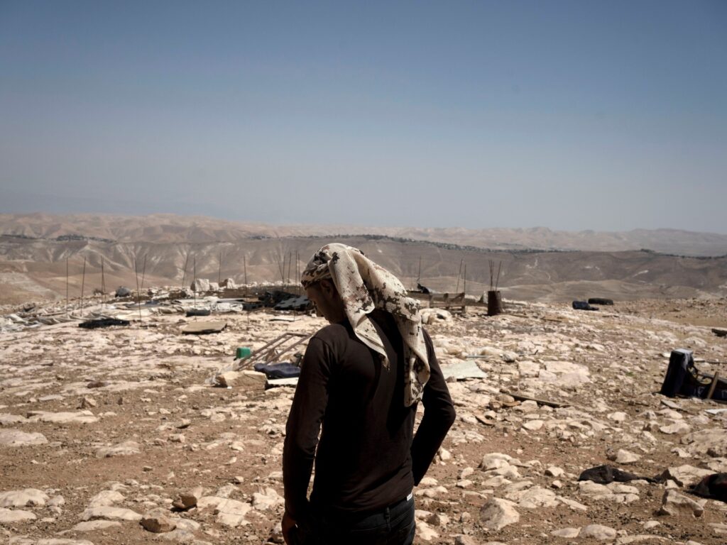 Dozens of Palestinian Bedouin families flee Israeli violence in West Bank