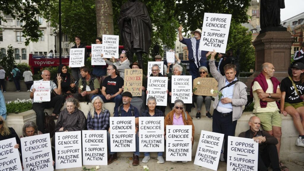 More than 40 arrested at London protest in support of banned group Palestine Action