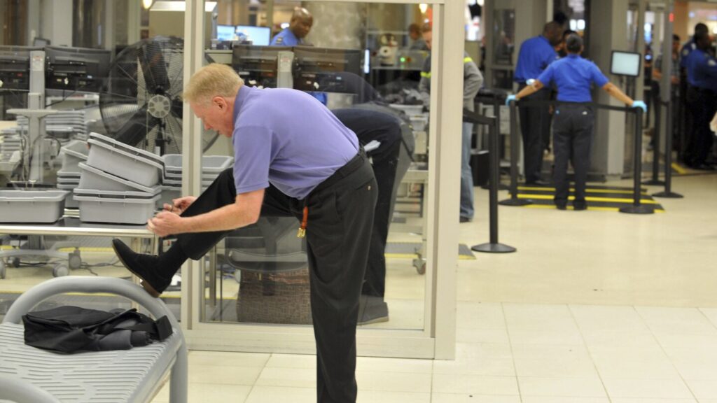 Travelers no longer have to remove their shoes during security screenings at US airports Travelers no longer have to remove their shoes during security screenings at US airports