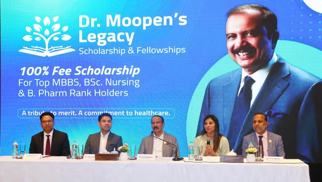 Dr. Moopen’s Legacy Scholarship & Fellowships launched to aid 25 students from across India in pursuing MBBS, BSc Nursing and B.Pharm education; Dr. Moopen’s Legacy Scholarship & Fellowships launched to aid 25 students from across India in pursuing MBBS, BSc Nursing and B.Pharm education; First Private Medical College in Kerala to Offer 100% Tuition Fee Waiver for Eligible MBBS Students