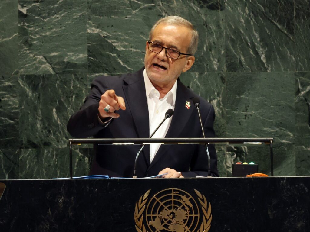 Iran’s president vows to never build a nuclear bomb in his UNGA speech Iran’s president vows to never build a nuclear bomb in his UNGA speech