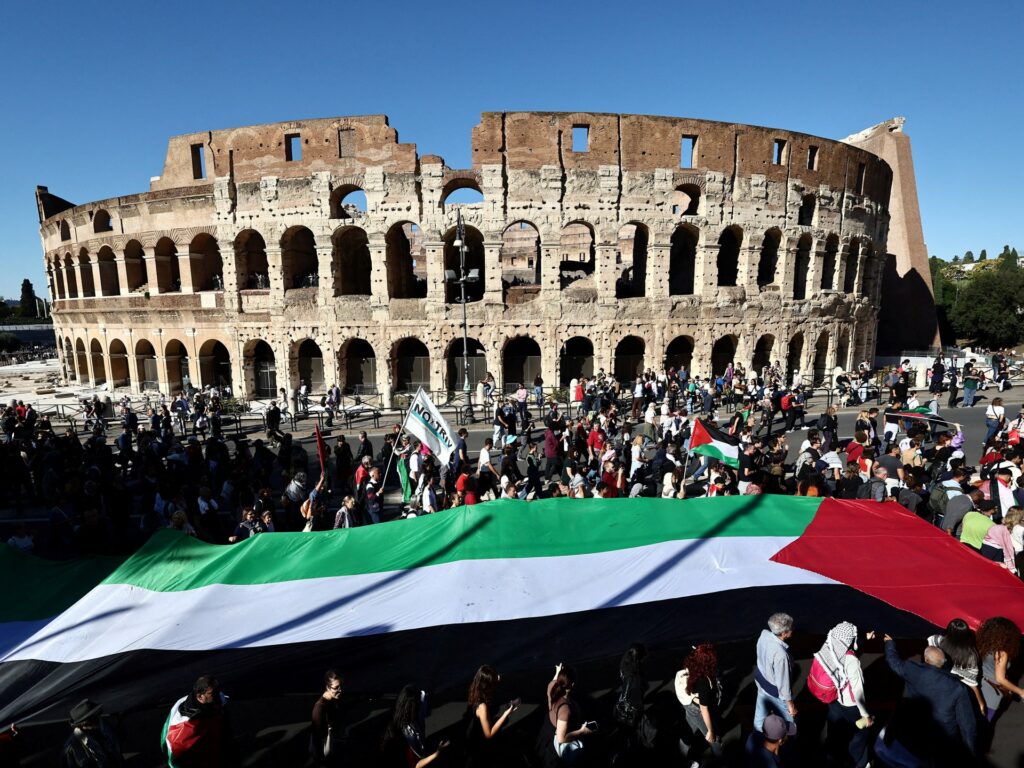 Gaza protests under way in Europe as arrests made in London