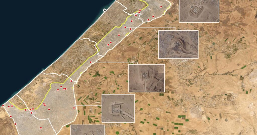 Map of Gaza shows where Israeli forces are positioned under ceasefire deal