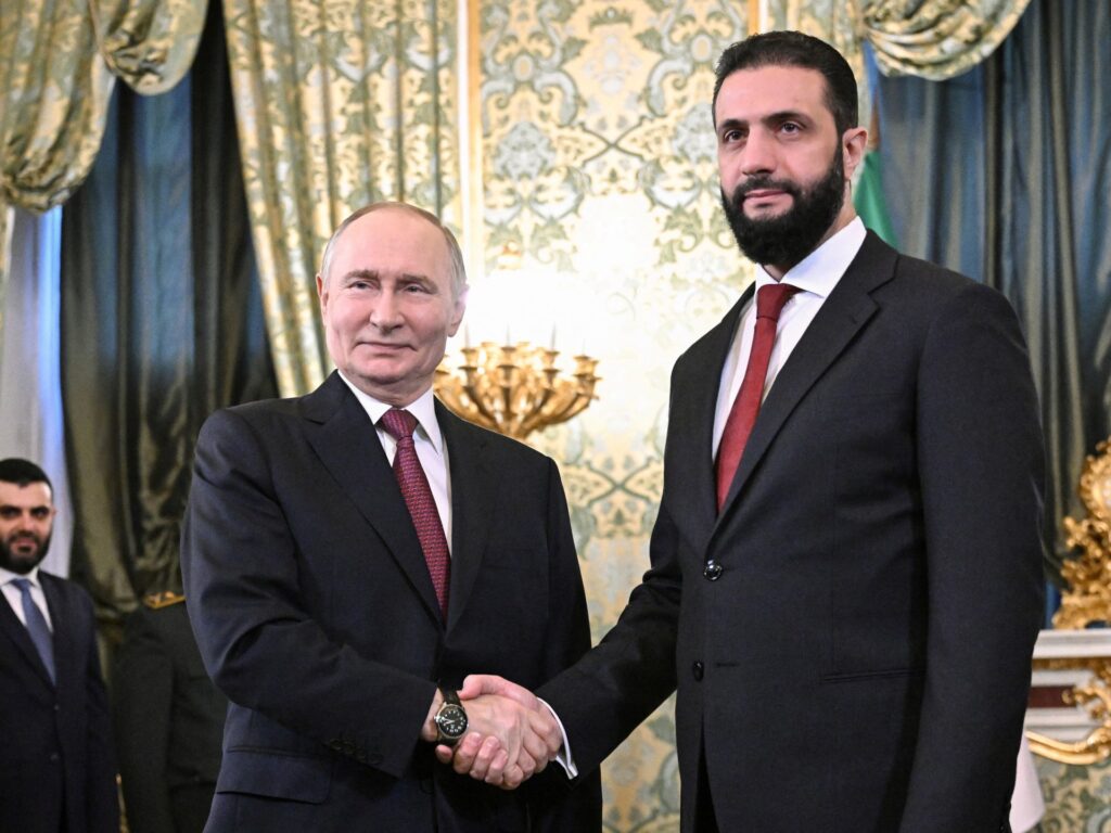 Syria seeks to ‘redefine’ Russia ties, al-Sharaa tells Putin in Moscow Syria seeks to ‘redefine’ Russia ties, al-Sharaa tells Putin in Moscow