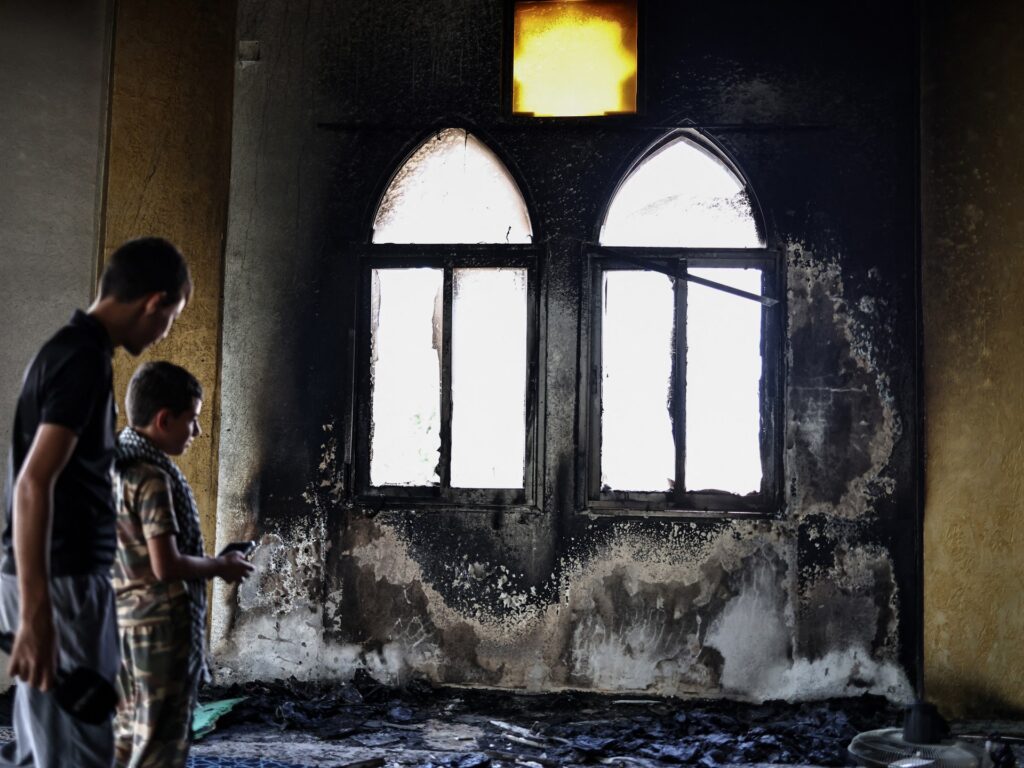 Israeli settler attack on West Bank mosque draws international condemnation Israeli settler attack on West Bank mosque draws international condemnation