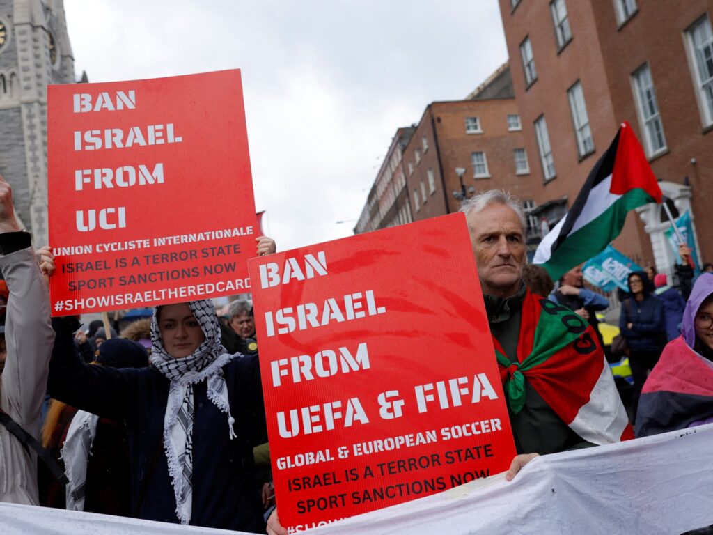 Irish football body overwhelmingly backs call for Israel’s ban from UEFA Irish football body overwhelmingly backs call for Israel’s ban from UEFA