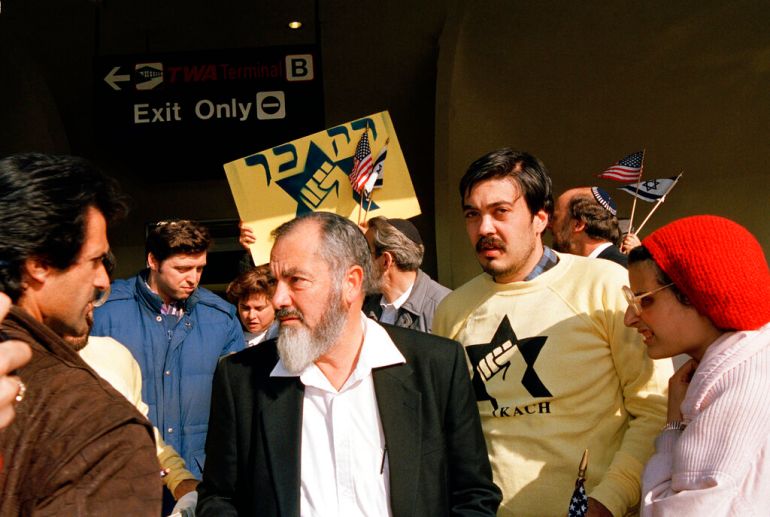 Meir Kahane with his followers