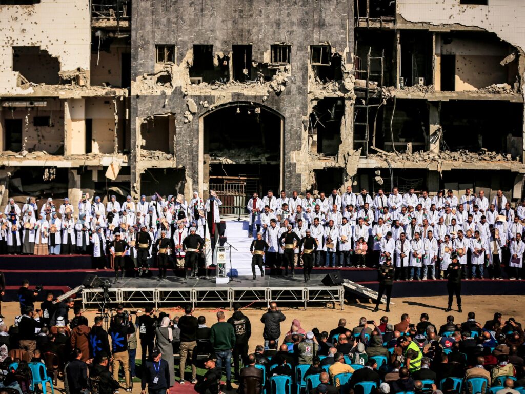 Palestinian doctors graduate in ruins of Gaza’s destroyed al-Shifa Hospital Palestinian doctors graduate in ruins of Gaza’s destroyed al-Shifa Hospital