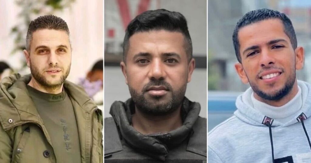 Three journalists among 11 Palestinians killed in Israel’s attacks on Gaza Three journalists among 11 Palestinians killed in Israel’s attacks on Gaza