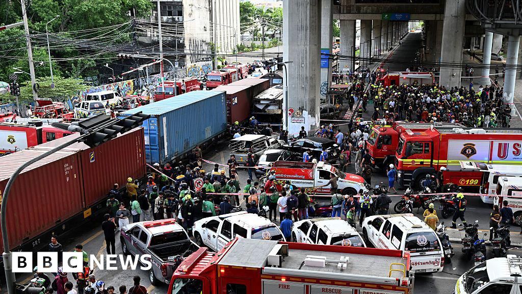Driver of crashed train tested positive for drugs, Thai police sayThe freight train collided with a bus in Bangkok, killing eight people and injuring dozens of others.54 mins agoAsia Driver of crashed train tested positive for drugs, Thai police sayThe freight train collided with a bus in Bangkok, killing eight people and injuring dozens of others.54 mins agoAsia