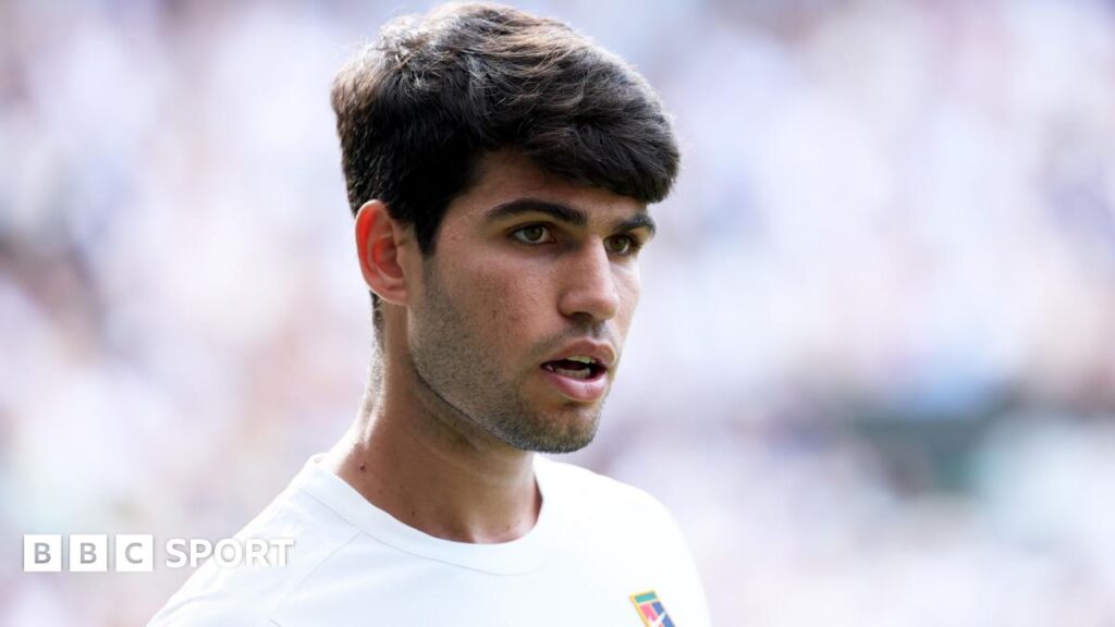 Two-time winner Alcaraz out of Wimbledon with injuryThe world number two withdrew from last month's Barcelona Open after sustaining an injury to his right wrist in the first round.1 hr agoTennis Two-time winner Alcaraz out of Wimbledon with injuryThe world number two withdrew from last month's Barcelona Open after sustaining an injury to his right wrist in the first round.1 hr agoTennis