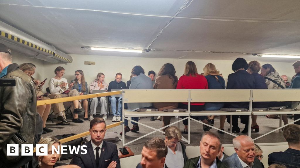 Lithuania's leaders take shelter during drone air alertFlights were suspended and people were urged to take shelter after a suspected drone was detected near the Belarus border.5 hrs agoEurope Lithuania's leaders take shelter during drone air alertFlights were suspended and people were urged to take shelter after a suspected drone was detected near the Belarus border.5 hrs agoEurope