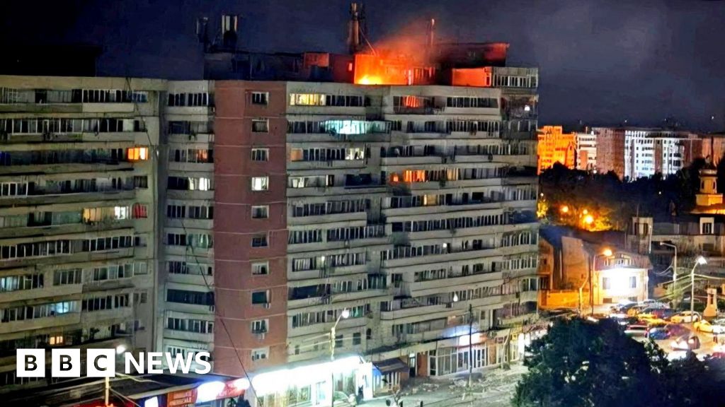 Russian drone crashes into apartment building in RomaniaThe drone hit a residential building, injuring two people and causing a fire, officials said. 26 mins agoEurope Russian drone crashes into apartment building in RomaniaThe drone hit a residential building, injuring two people and causing a fire, officials said. 26 mins agoEurope