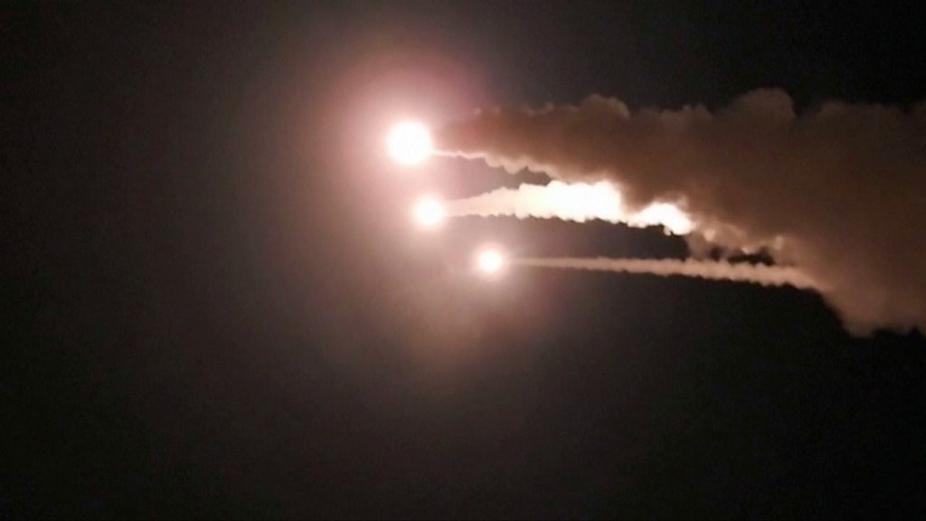 Watch: Iran releases footage of missiles launched at IsraelIran said its attacks were "the beginning of a full week of continuous strikes."50 mins ago Watch: Iran releases footage of missiles launched at IsraelIran said its attacks were "the beginning of a full week of continuous strikes."50 mins ago