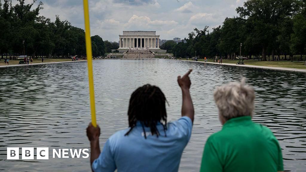 Reflecting Pool to be drained as Trump again blames 'vandals' for recent troublesTrump said vandals cut a long slit in it and possibly dumped fertiliser in the water, and later threatened to sue over reporting on the pool.2 hrs agoUS & Canada Reflecting Pool to be drained as Trump again blames 'vandals' for recent troublesTrump said vandals cut a long slit in it and possibly dumped fertiliser in the water, and later threatened to sue over reporting on the pool.2 hrs agoUS & Canada
