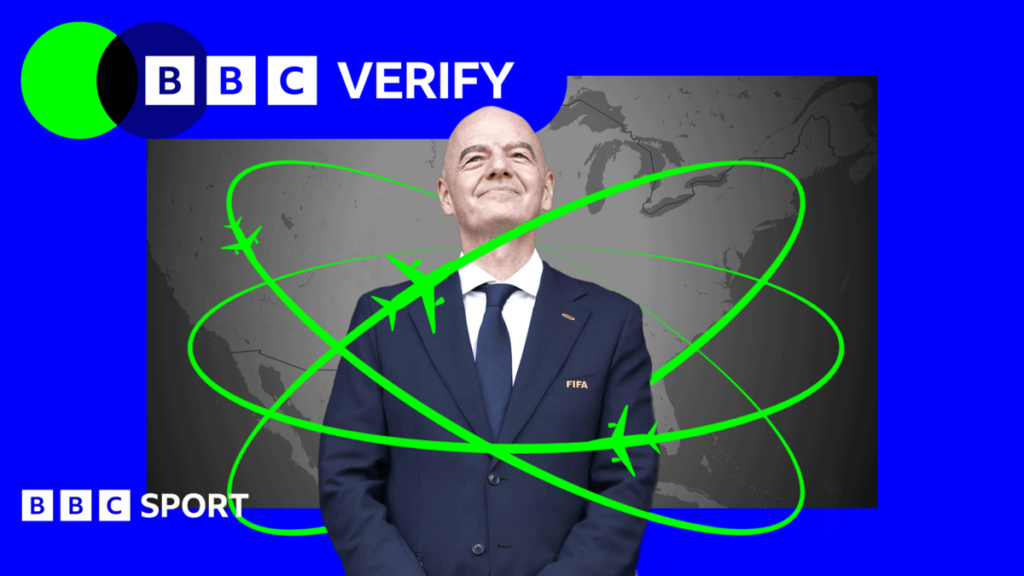 27 flights, 24 matches: How Fifa's president is jetting around World CupGianni Infantino has clocked up thousands of air miles across North America so far.
36 mins agoWorld Cup 27 flights, 24 matches: How Fifa's president is jetting around World CupGianni Infantino has clocked up thousands of air miles across North America so far.
36 mins agoWorld Cup
