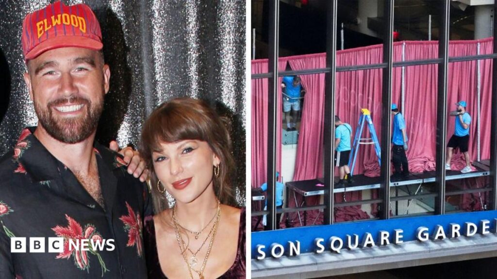 LIVEAll eyes on Madison Square Garden for Taylor Swift and Travis Kelce weddingOn Thursday, black SUVs were seen pulling up to the arena, with around 100 guests reportedly attending a rehearsal dinner.