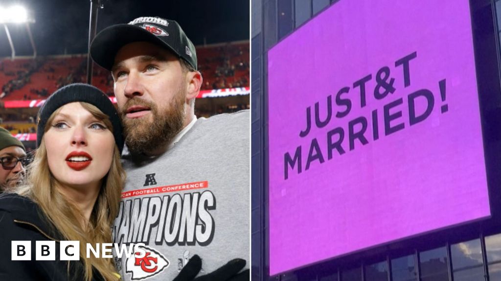 Taylor Swift marries Travis Kelce in NYC ceremony officiated by Adam SandlerThe star-studded celebration saw several streets in Midtown Manhattan shut, as hordes of fans gathered outside the arena. 8 hrs agoUS & Canada Taylor Swift marries Travis Kelce in NYC ceremony officiated by Adam SandlerThe star-studded celebration saw several streets in Midtown Manhattan shut, as hordes of fans gathered outside the arena. 8 hrs agoUS & Canada