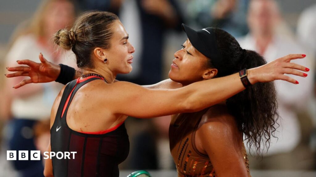 A rivalry renewed – Sabalenka and Osaka meet againFor the third time in three months, Aryna Sabalenka and Naomi Osaka will meet – but this time for a place in the Wimbledon quarter-finals.4 hrs agoTennis A rivalry renewed - Sabalenka and Osaka meet againFor the third time in three months, Aryna Sabalenka and Naomi Osaka will meet - but this time for a place in the Wimbledon quarter-finals.4 hrs agoTennis