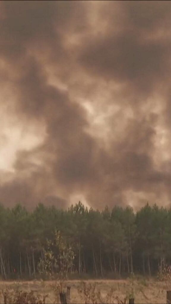 Watch: Wildfires spread near farmland near BordeauxWildfires have been burning in the region for several days with hundreds of thousands being evacuated1 hr ago Watch: Wildfires spread near farmland near BordeauxWildfires have been burning in the region for several days with hundreds of thousands being evacuated1 hr ago