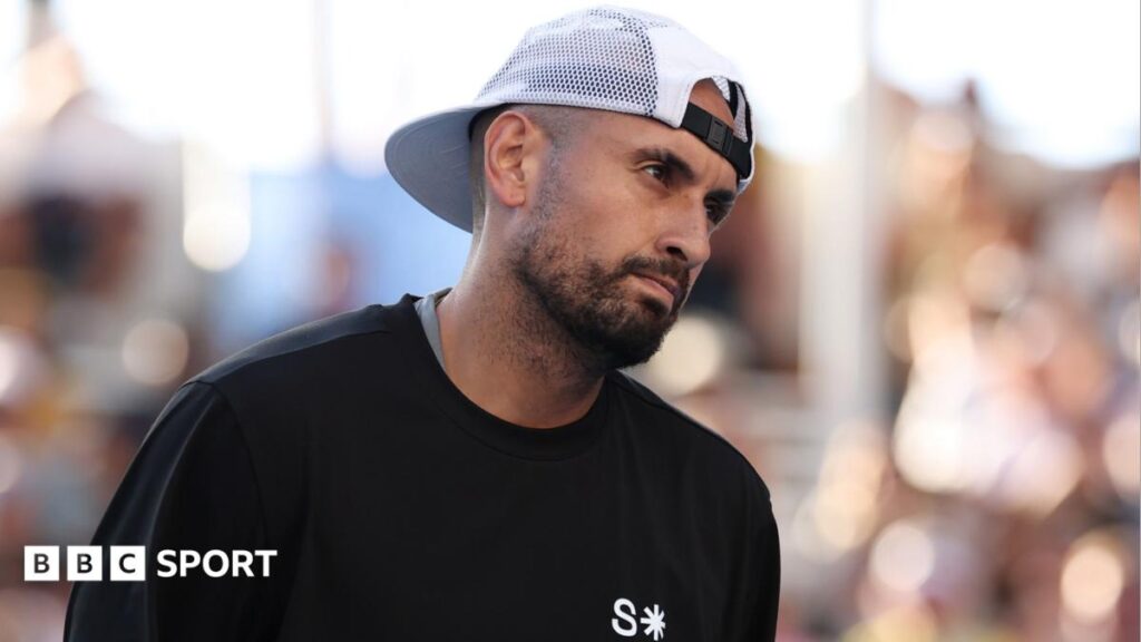 Nick Kyrgios suspended from tennis after testing positive for cocaineThe Australian player said in a social media post he had made "a huge mistake" and takes "full responsibility".1 hr agoTennis Nick Kyrgios suspended from tennis after testing positive for cocaineThe Australian player said in a social media post he had made "a huge mistake" and takes "full responsibility".1 hr agoTennis