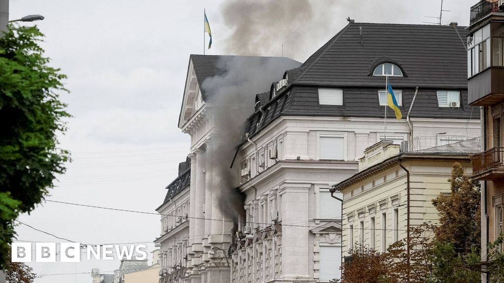 Russia hits Ukrainian security headquarters in drone attack, Zelensky saysThe unmanned aerial vehicle struck without warning in the heart of the Ukrainian capital.4 hrs agoEurope Russia hits Ukrainian security headquarters in drone attack, Zelensky saysThe unmanned aerial vehicle struck without warning in the heart of the Ukrainian capital.4 hrs agoEurope
