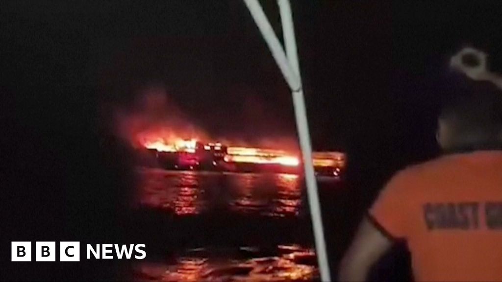 Watch: Crews race to rescue passengers from burning ferry in PhilippinesEmergency teams were still searching for at least 87 missing people in the waters off the coast of Coron, in the Philippines.48 mins agoAsia Watch: Crews race to rescue passengers from burning ferry in PhilippinesEmergency teams were still searching for at least 87 missing people in the waters off the coast of Coron, in the Philippines.48 mins agoAsia