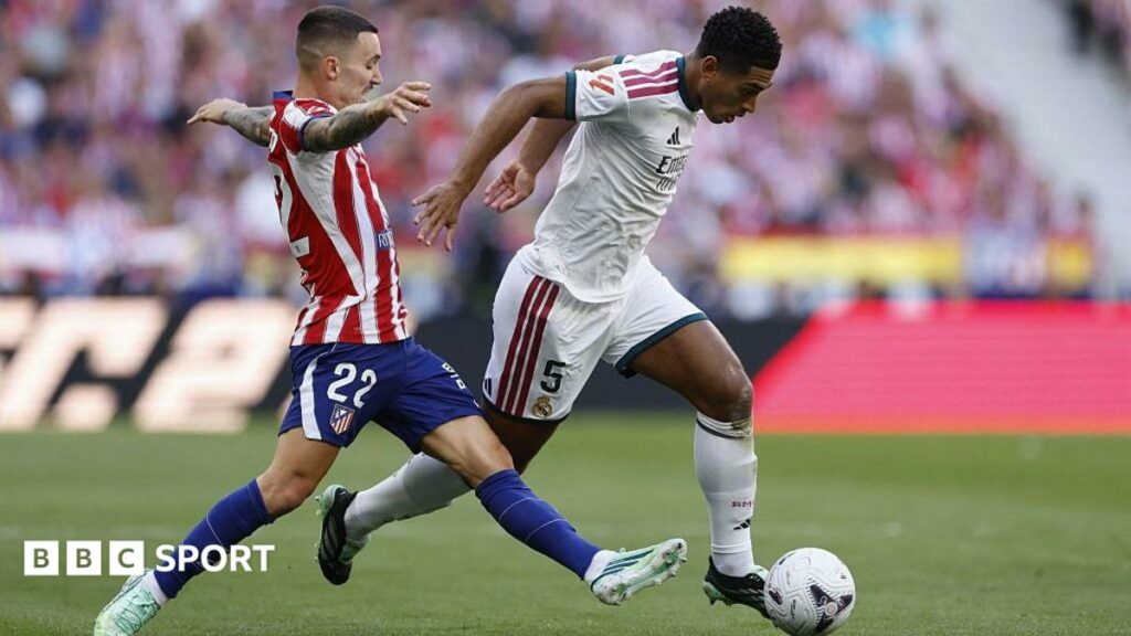 LIVELa Liga: Follow live as Atletico host Real in Madrid derbyFollow live text coverage as Atletico Madrid host Real Madrid in the first Madrid derby of this La Liga season. LIVELa Liga: Follow live as Atletico host Real in Madrid derbyFollow live text coverage as Atletico Madrid host Real Madrid in the first Madrid derby of this La Liga season.