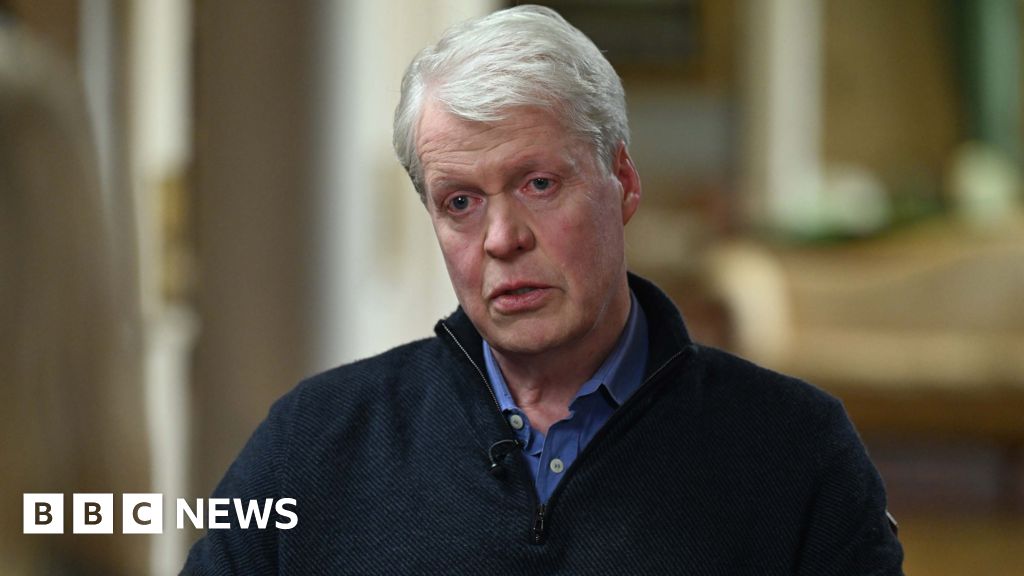 Watch: Emotional Earl Spencer says he misses sister Diana every day"This is my swan song too. I'm not here to bang on about Diana, this is my final word, celebration of her", Earl Spencer told presenter Laura Kuenssberg.1 hr agoUK Watch: Emotional Earl Spencer says he misses sister Diana every day"This is my swan song too. I'm not here to bang on about Diana, this is my final word, celebration of her", Earl Spencer told presenter Laura Kuenssberg.1 hr agoUK