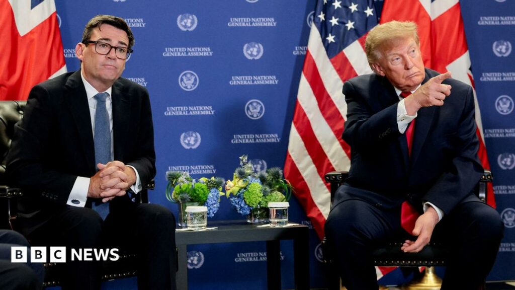 LIVETrump says he can do business with Burnham but criticises 'terrible' Chagos dealThe two leaders met in New York after Trump told the UN he had a decision to make on whether to do a deal with Iran or "annihilate" the Islamic Republic. LIVETrump says he can do business with Burnham but criticises 'terrible' Chagos dealThe two leaders met in New York after Trump told the UN he had a decision to make on whether to do a deal with Iran or "annihilate" the Islamic Republic.