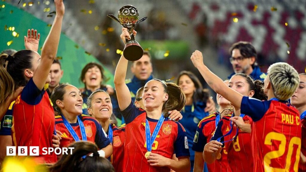 Seventeen titles in five years - why Spain are a dominant forceWe look at what's behind Spain's dominance of football with 17 titles in five years across all age groups and in the men's and women's game.8 hrs agoWorld Cup