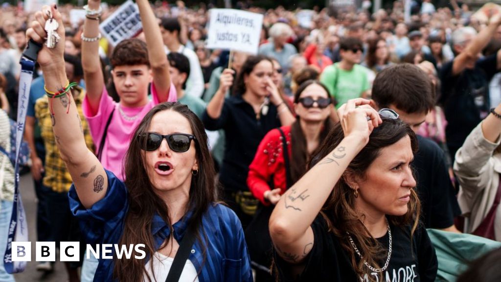 Protesters across Spain demand action over housing crisisMore than 50 protests are planned to take place on Saturday after the government failed to get emergency legislation through parliament.8 mins agoEurope Protesters across Spain demand action over housing crisisMore than 50 protests are planned to take place on Saturday after the government failed to get emergency legislation through parliament.8 mins agoEurope