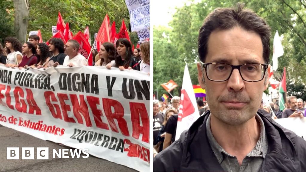 Will Spain's housing crisis lead to a snap election?The BBC's Guy Hedgecoe is in Madrid, where a series of marches have been scheduled, after Spain's Congress rejected measures aimed at tackling the country's housing crisis.59 mins agoEurope Will Spain's housing crisis lead to a snap election?The BBC's Guy Hedgecoe is in Madrid, where a series of marches have been scheduled, after Spain's Congress rejected measures aimed at tackling the country's housing crisis.59 mins agoEurope