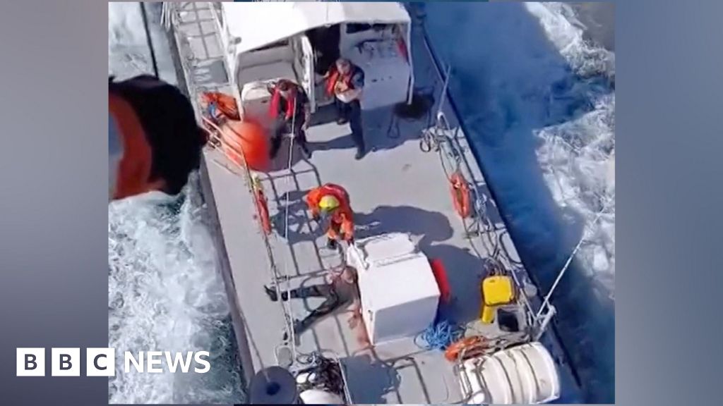 Zelensky condemns 'horrific' Russian strike on boat carrying corn in Black SeaThe vessel's captain was killed and 11 crew members were rescued after the attack on the Turkish-owned ship, Ukraine's leader says.4 hrs agoEurope Zelensky condemns 'horrific' Russian strike on boat carrying corn in Black SeaThe vessel's captain was killed and 11 crew members were rescued after the attack on the Turkish-owned ship, Ukraine's leader says.4 hrs agoEurope