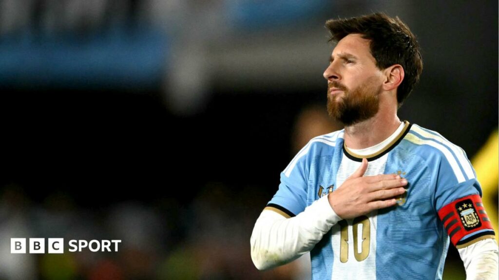 'The world thanks you' – emotional Messi scores in final Argentina gameLionel Messi brings his Argentina career to a fitting end with a goal against Benin on an emotional night in Buenos Aires. 'The world thanks you' - emotional Messi scores in final Argentina gameLionel Messi brings his Argentina career to a fitting end with a goal against Benin on an emotional night in Buenos Aires.