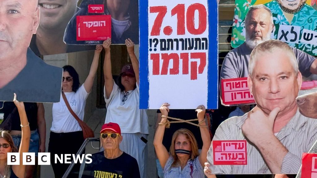 Israelis demand accountability over 7 October failures three years after attacksPrime Minister Benjamin Netanyahu has refused to take any personal responsibility for what happened or order a state inquiry.6 hrs agoMiddle East Israelis demand accountability over 7 October failures three years after attacksPrime Minister Benjamin Netanyahu has refused to take any personal responsibility for what happened or order a state inquiry.6 hrs agoMiddle East