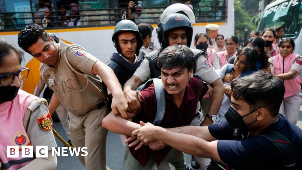 'Cockroach' group leaders among hundreds detained in Delhi protestThe group - who are not registered as a political party in India - want electoral reforms ahead of crucial state elections.3 hrs agoIndia