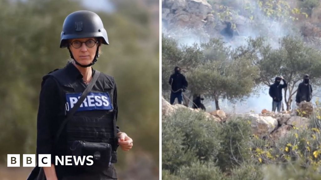 Israeli settlers attack Palestinians in West Bank during olive harvestIsraeli settlers were seen attacking Palestinian farmers and setting fire to olive trees in the West Bank.30 mins agoMiddle East Israeli settlers attack Palestinians in West Bank during olive harvestIsraeli settlers were seen attacking Palestinian farmers and setting fire to olive trees in the West Bank.30 mins agoMiddle East