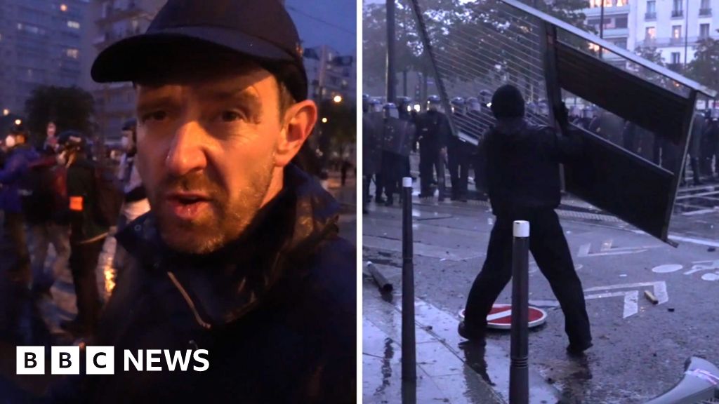 Watch: BBC in Paris as police charge protesters and use tear gas during unrestEurope correspondent Nick Beake reports from Paris where mostly peaceful protests turned into unrest after nightfall.58 mins agoEurope Watch: BBC in Paris as police charge protesters and use tear gas during unrestEurope correspondent Nick Beake reports from Paris where mostly peaceful protests turned into unrest after nightfall.58 mins agoEurope