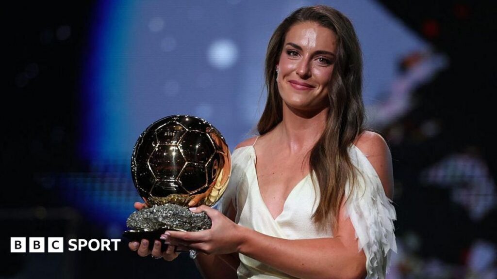 Spain's Putellas wins women's top football prizeBarcelona and Spain midfielder Alexia Putellas wins the Ballon d'Or Feminin for a record-equalling third time.2 hrs agoWomen's Football