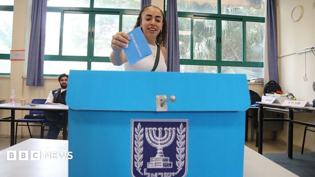 LIVEHigh voter turnout for Israel election with less than two hours until polls due to closeThis is Israel's first general election since the Hamas-led attacks on 7 October 2023, with campaigning dominated by the issue of security. LIVEHigh voter turnout for Israel election with less than two hours until polls due to closeThis is Israel's first general election since the Hamas-led attacks on 7 October 2023, with campaigning dominated by the issue of security.