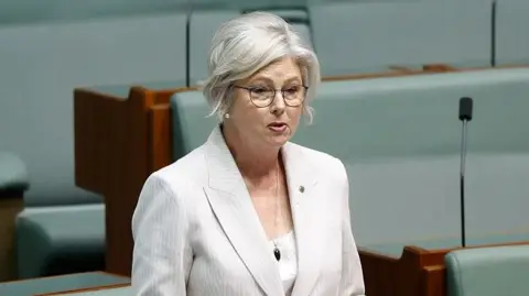 Getty Images Independent MP Helen Haines speaks in the House of Representatives in Parliament House on September 09, 2026 in Canberra