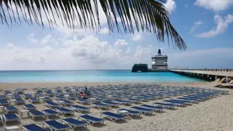 NurPhoto/ Getty Images A view of the beach in Bimini, Bahamas on May 1, 2024