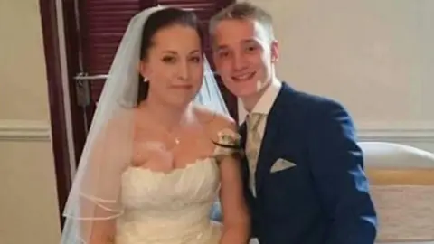 Supplied A couple pictured on their wedding day