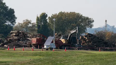 Getty Images Tree cutting begins at the East Potomac Golf Course